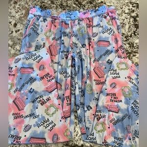 M Friends Women Sleepwear Pink Tie Dye Elastic Waist Drawstring Pajama Pants 8